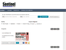 Tablet Screenshot of coupons.sentinel-echo.com